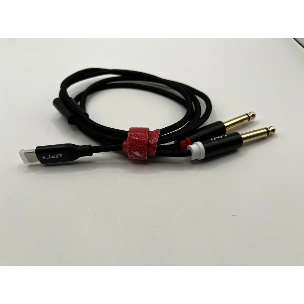 J&d USB C To Dual 6.35mm 1/4 Inch Stereo Splitter Y Cable Audio Cord‎ 3.3 Feet